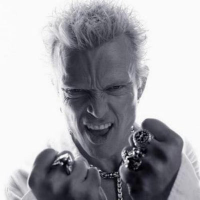 Billy Idol Bw Metal Print 8in x 12in