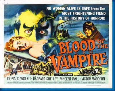 Blood Of The Vampire movie poster Sign 8in x 12in