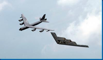 Bombers Stealth Bomber B52 Military Aircraft Metal Print 8in x 12in