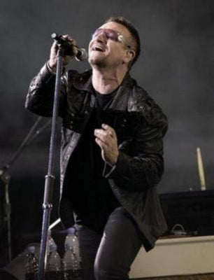 Bono Singing Metal Print 8in x 12in