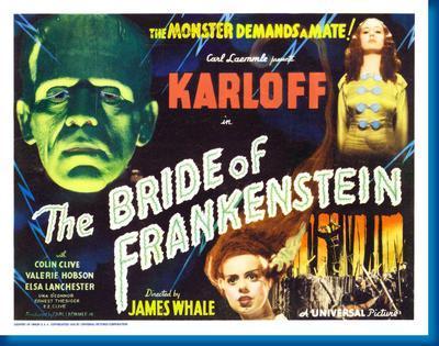 Bride Of Frankenstein movie poster Metal Print 8in x 12in