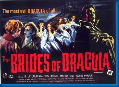 Brides Of Dracula movie poster Sign 8in x 12in