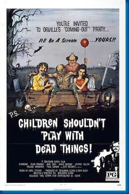 Children Shouldnt Play With Dead Things Metal Movie Poster 8in x 12in The Poster Depot