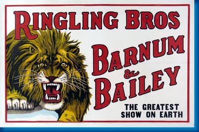 Ringling Bros. Circus Lion poster tin Metal Print Wall Art