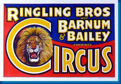 Ringling Bros. Circus Lion poster tin sign Wall Art