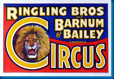 Ringling Bros. Circus Lion poster for sale cheap United States USA