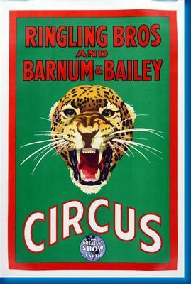 Ringling Bros. Circus Leopard poster tin Metal Print Wall Art