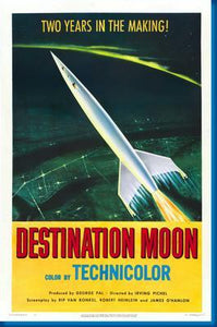 Destination Moon movie poster Sign 8in x 12in