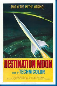 Destination Moon movie poster Sign 8in x 12in