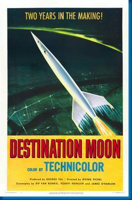 Destination Moon movie poster Sign 8in x 12in