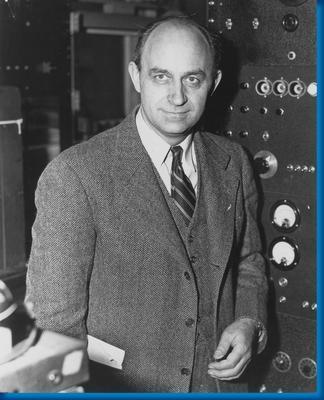 Enrico Fermi Photo Sign 8in x 12in