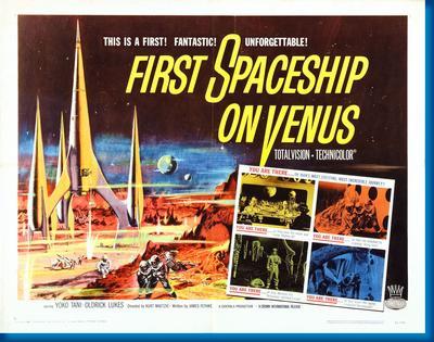First Spaceship On Venus Metal Movie Poster 8in x 12in