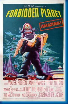 Forbidden Planet Vt movie poster Sign 8in x 12in