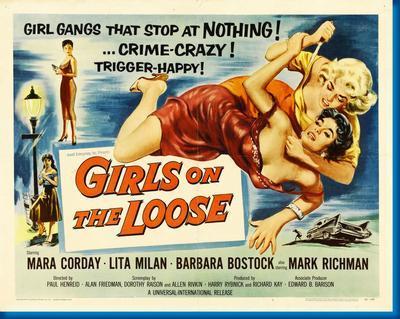 Girls On The Loose movie poster Sign 8in x 12in