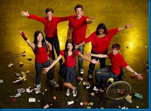 Glee Arms Up Photo Sign 8in x 12in