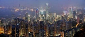 Hong Kong Skyline Art Photography Photo Sign 8in x 12in