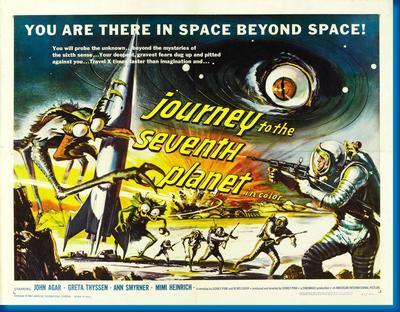 Journey To The Seventh Planet movie poster Metal Print 8in x 12in