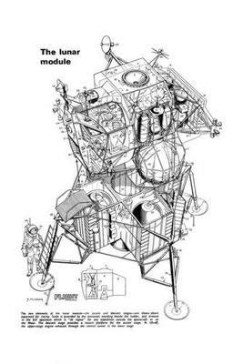 Lunar Module Cutaway Art poster for sale cheap United States USA