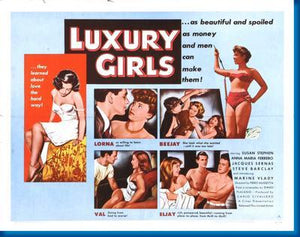 Luxury Girls movie poster Sign 8in x 12in