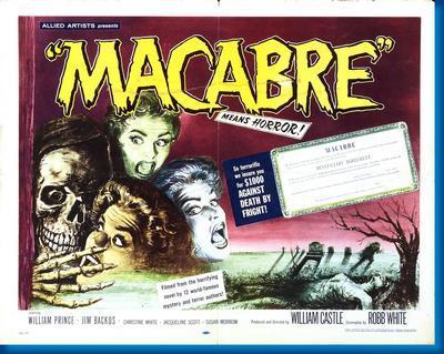 Macabre movie poster Sign 8in x 12in