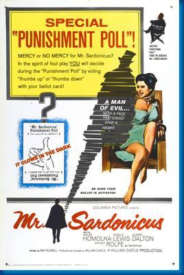 Mr. Sardonicus movie poster Sign 8in x 12in