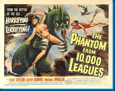 Phantom From 10000 Leagues Metal Movie Poster 8in x 12in