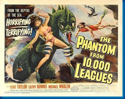 Phantom From 10000 Leagues movie poster Sign 8in x 12in