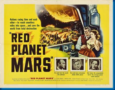 Red Planet Mars Metal Movie Poster 8in x 12in
