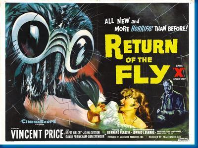 Return Of The Fly movie poster Metal Print 8in x 12in