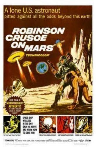 Robinson Crusoe On Mars movie poster Metal Print 8in x 12in