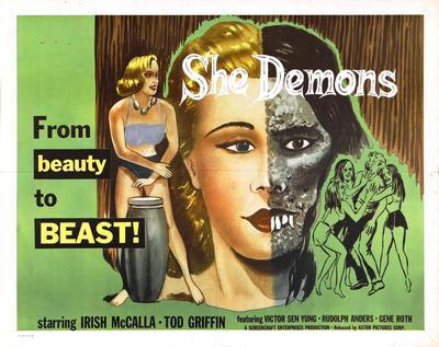 She Demons movie poster Sign 8in x 12in