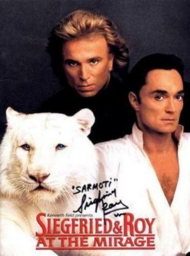 Siegfried And Roy Photo Sign 8in x 12in