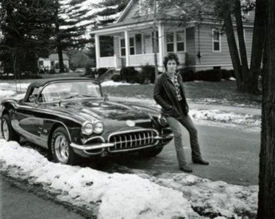 Bruce Springsteen Corvette Metal Poster Choose Style The Poster Depot