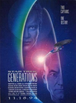 Star Trek movie poster Generations Art Only No Text Metal Print 8in x 12in