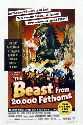 Beast From 20000 Fathoms Metal Movie Poster 8in x 12in