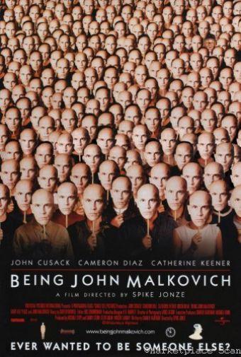 Being John Malkovich movie poster Sign 8in x 12in
