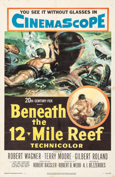 Beneath The 12 Mile Reef Movie poster for sale cheap United States USA