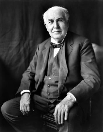 Thomas Edison Photo Sign 8in x 12in
