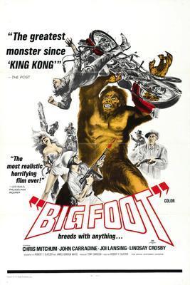 Bigfoot movie poster Sign 8in x 12in