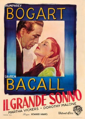 Big Sleep Italian Metal Movie Poster 8in x 12in