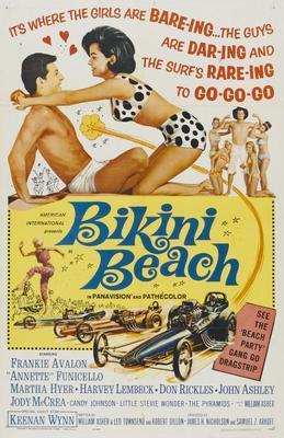Bikini Beach movie poster Sign 8in x 12in