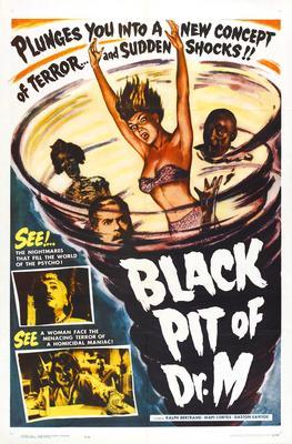 Black Pit Of Dr. M Metal Movie Poster 8in x 12in