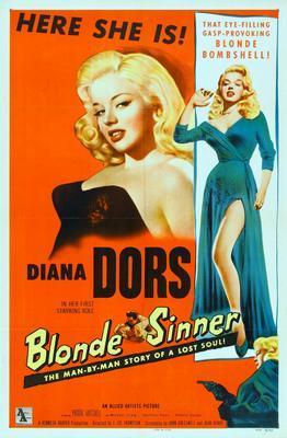 Blonde Sinner movie poster Sign 8in x 12in