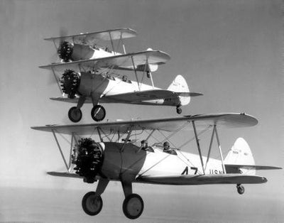 Boeing Stearman In Formation Metal Print 8in x 12in