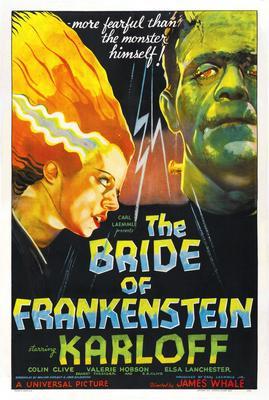 Bride Of Frankenstein Metal Movie Poster 8in x 12in