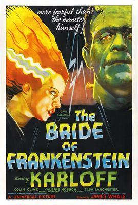 Bride Of Frankenstein movie poster Metal Print 8in x 12in
