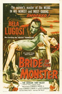 Bride Of The Monster movie poster Sign 8in x 12in