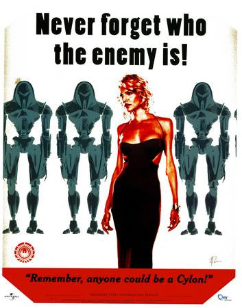 Battlestar Galactica Bsg Anyone Could Be A Cylon Poster