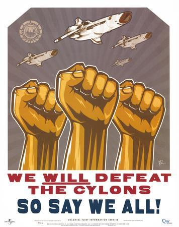 Battlestar Galactica So Say We All War Metal Print 8in x 12in