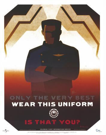 Battlestar Galactica Bsg Propaganda Recruitment poster tin sign Wall Art